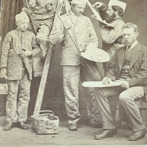 Antique Occupational Photograph of Painters in Unusual Pose