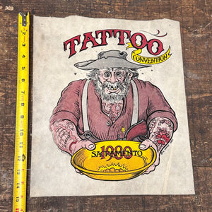 1980s Greg Irons Tattoo Convention Print on Fabric | 1980