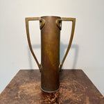 WWII Trench Art Vase with Unique Handles | Folk Art