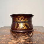 Rare 1800s New England Wood Inkwell with Museum Collection Tag - Rare Antique 19th Century Folk Art Inkwells -