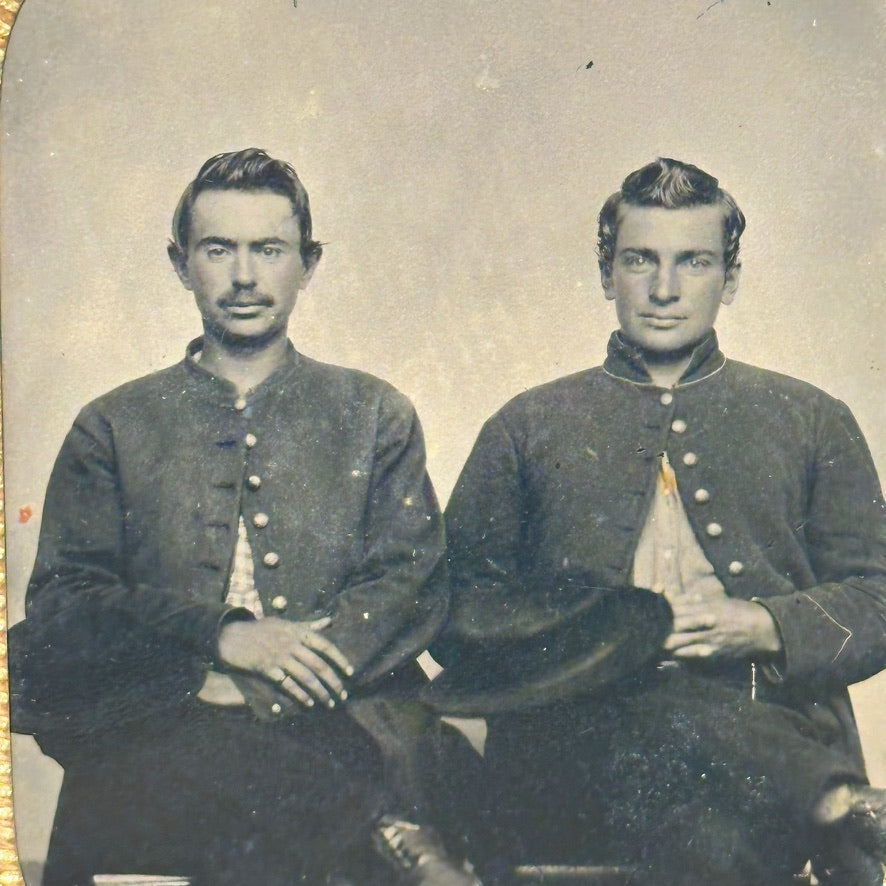 Antique Civil War Tintype of Two Union Soldiers | Rare