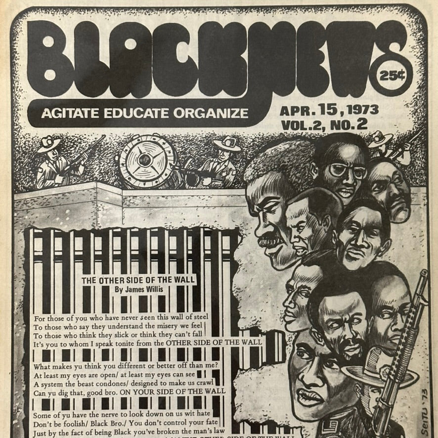 Rare 1970s Black Times Agitate Educate Organize - Counter Culture Newspaper  - April 1973  - Underground Zine - Soul Power African American