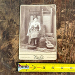 Antique Cabinet Card of Sideshow Performer in a Top Hat | Freakshow