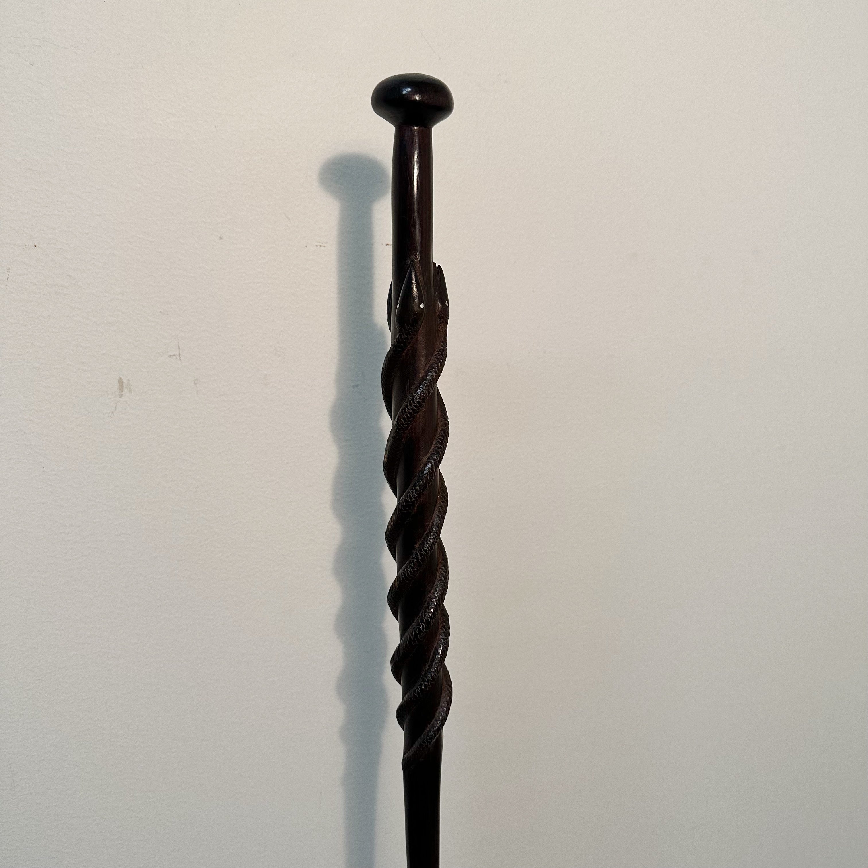 Reserved Antique Zulu Prestige Staff with Triple Twisted Snakes | South Africa