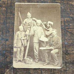 Antique Occupational Photograph of Painters in Unusual Pose