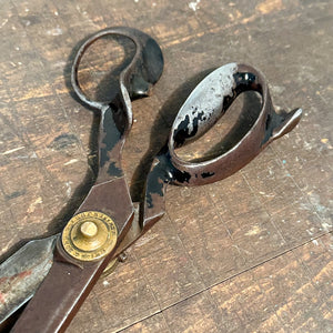 Rare Antique J Wiss & Sons Tailor Scissors - Early 1900s Seamstress Dress Makers Tailoring Artifacts - Rare Turn of the Century - Newark N.J. Tailoring