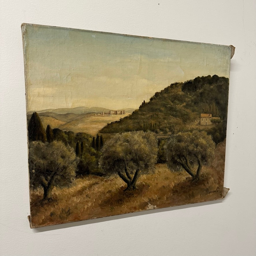 19th Century Landscape Painting with Distant Castle | 1800s