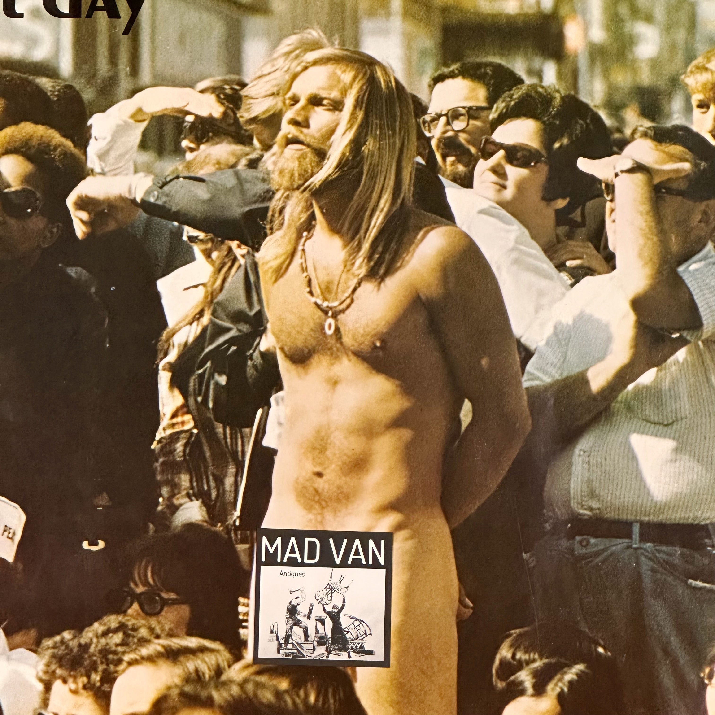 1970s Hippie Poster of Naked Anti-Vietnam Protester - 1970 Protest Protesters - Bourret McAllister Photography - Anti-War Wall Art
