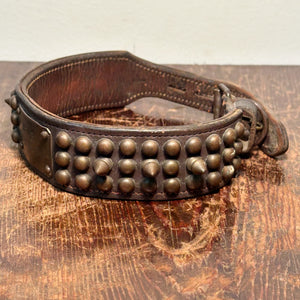 Antique Studded Dog Collar with "Bob Rinkers" Tag | Early 1900s