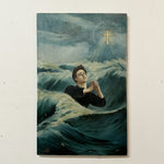 1940s Outsider Art Painting of Man Praying in the Sea