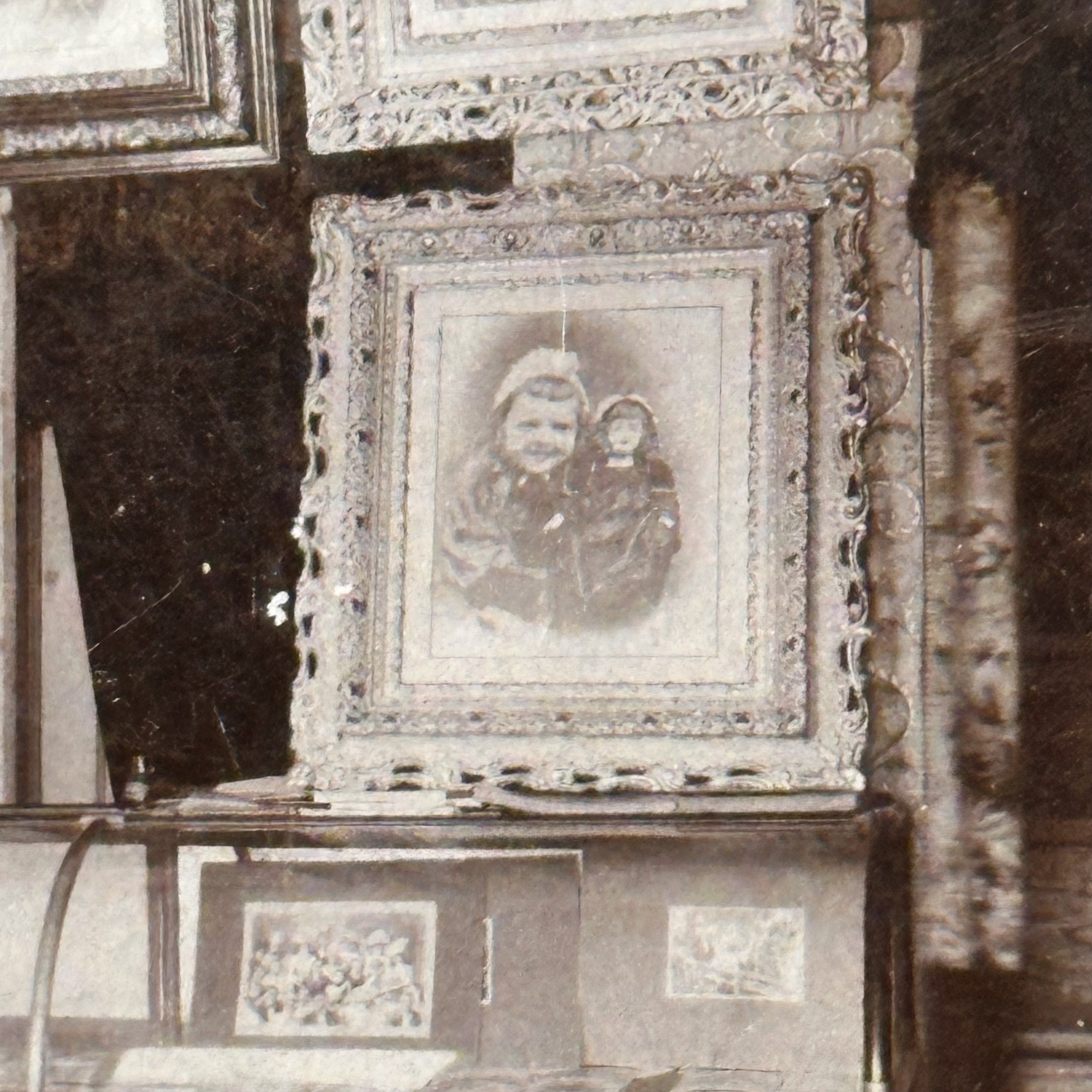 Antique Interior Studio Photograph from Late 1800s Gallery