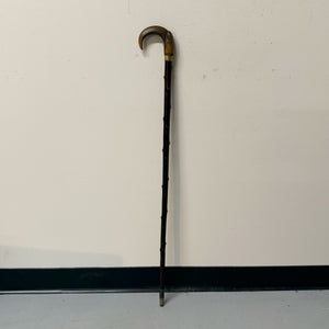 Antique Ibis Horn Walking Cane with Montreal Markings
