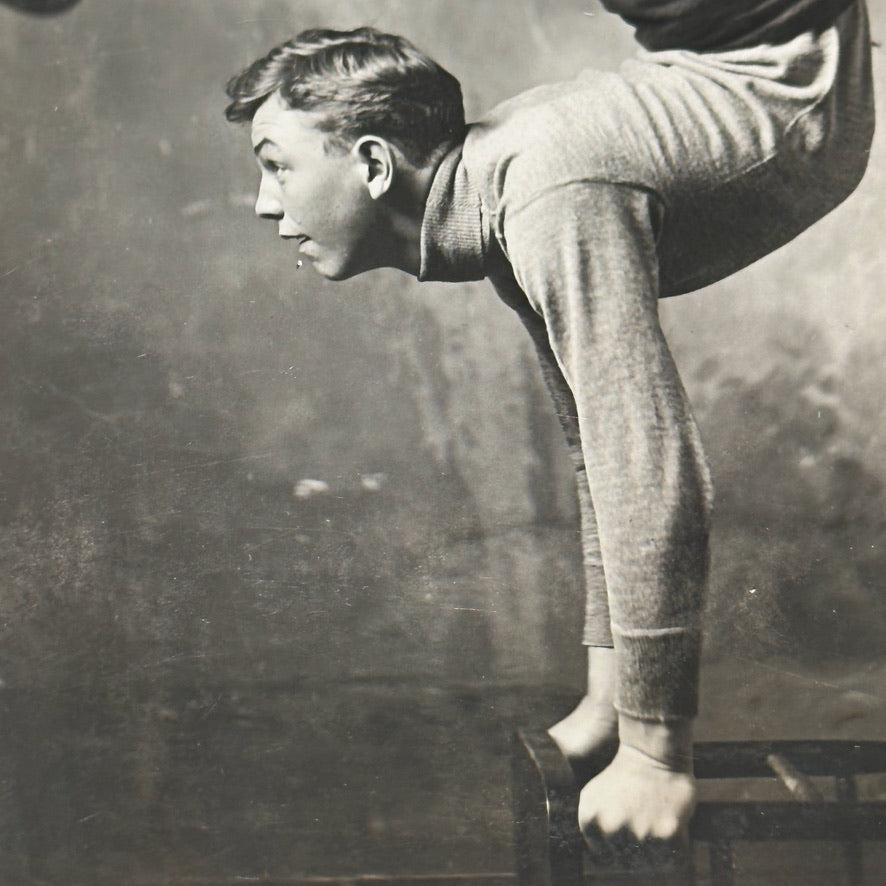 Antique Postcard of Gymnast in Pretzel Pose | Early 1900s
