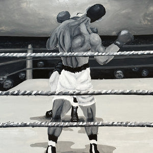 1960s Illustration Painting of Boxing Match | Charles Gould