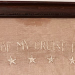 Early 1900s Souvenir Silk Embroidery of Military Hawaiian Cruise