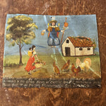 1920s Ex Voto Tin Retablo of Protecting the Chickens from Coyotes