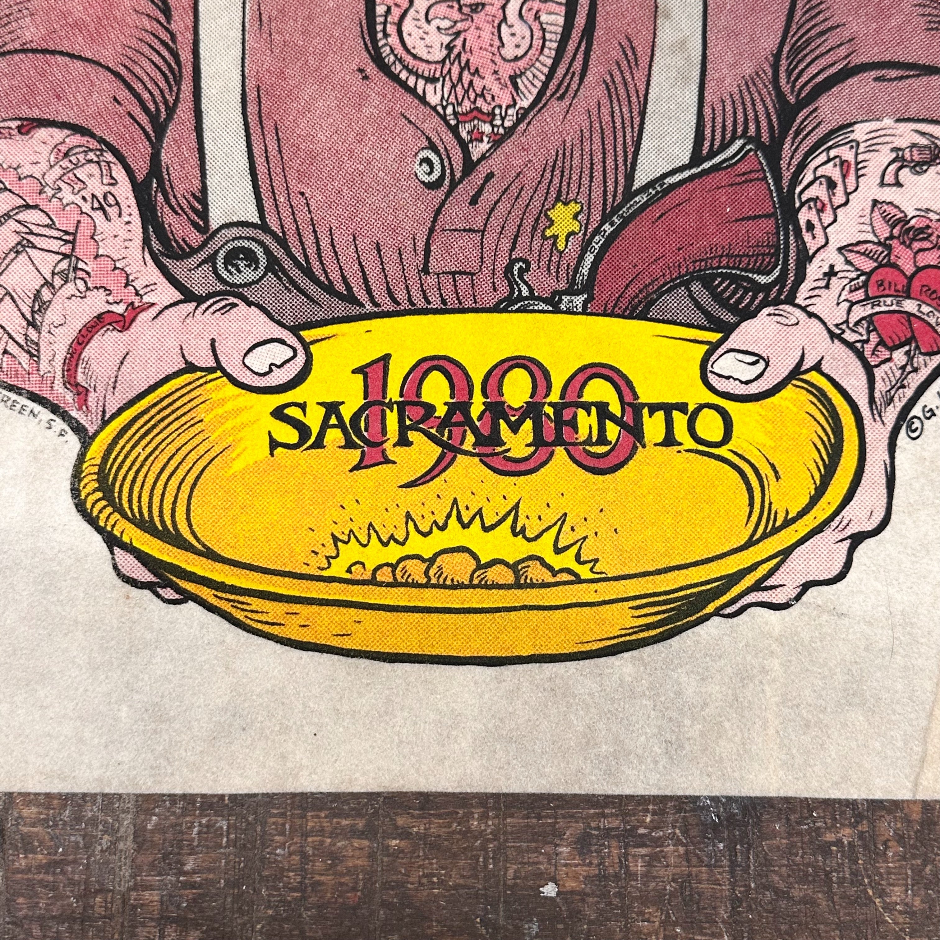 1980s Greg Irons Tattoo Convention Print on Fabric | 1980