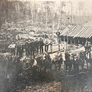Antique Logging Camp Photograph from Turn of the Century
