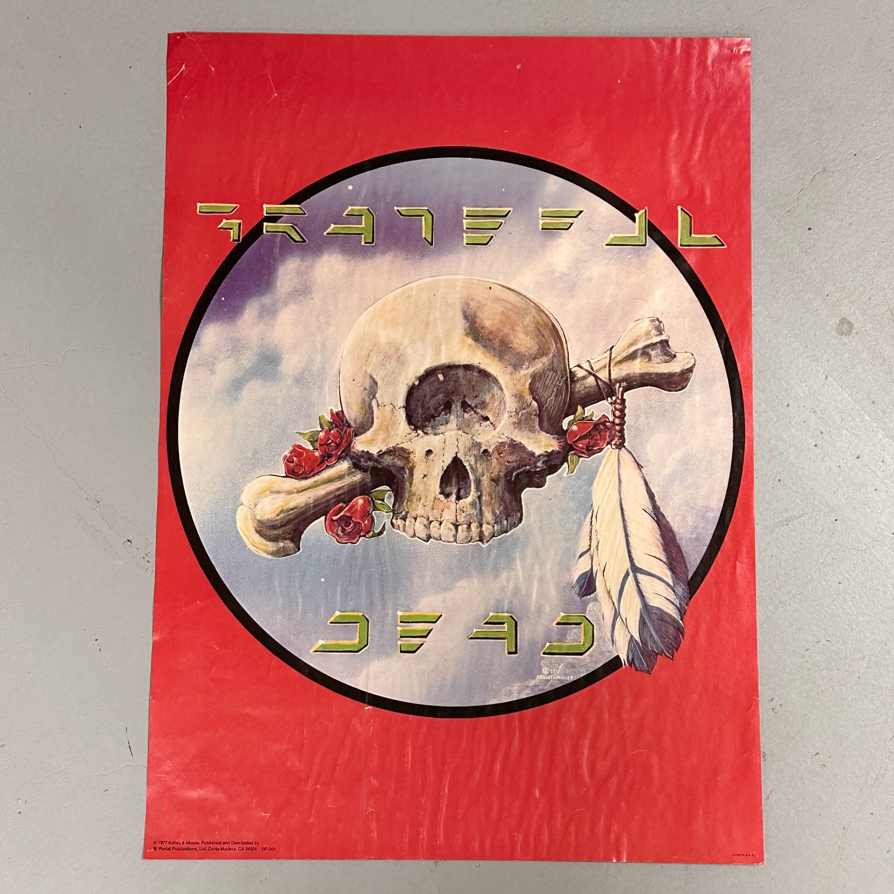 1970s Grateful Dead Poster of Cyclops Skull by Kelly & Mouse