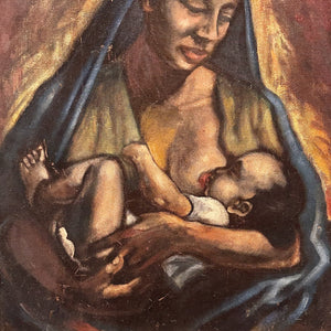 1950s Painting of African American Madonna and Child