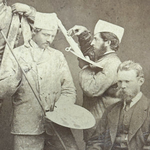 Antique Occupational Photograph of Painters in Unusual Pose