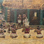 1940s Hawaiian Painting of Luau Ceremony by B.C. Nowicki