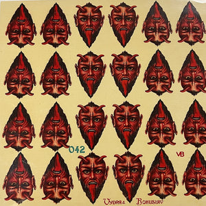 1930s Krampus Devil Sticker Decal Sheet | Vydra Bohuslav
