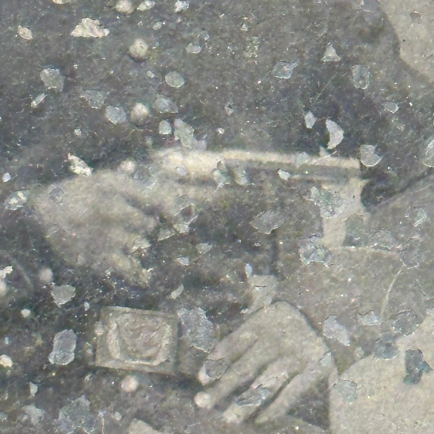 Antique Civil War Tintype of Union Soldier Displaying Pistol