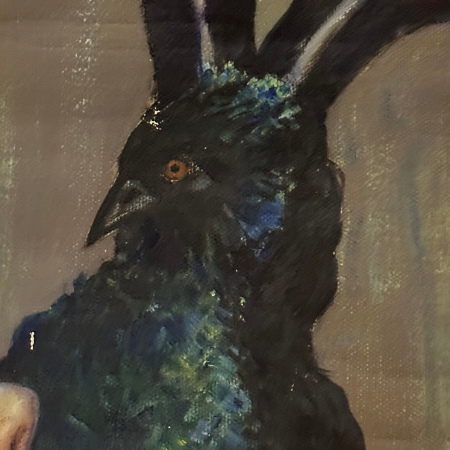 Early 1900s Egyptian Motif Painting of Woman and Exotic Bird – Mad Van ...