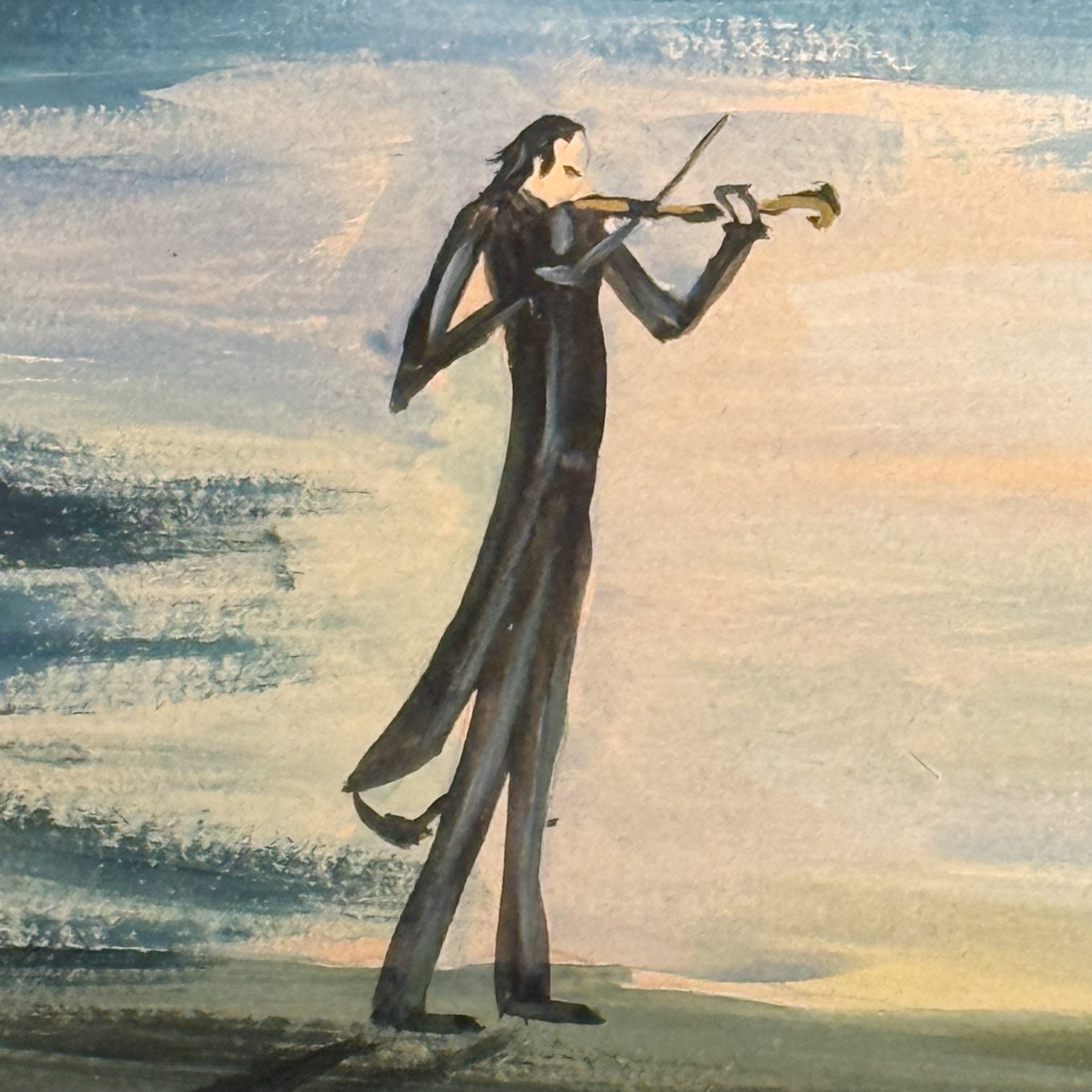 1970s Meir Pichhadze Original Surrealist Painting