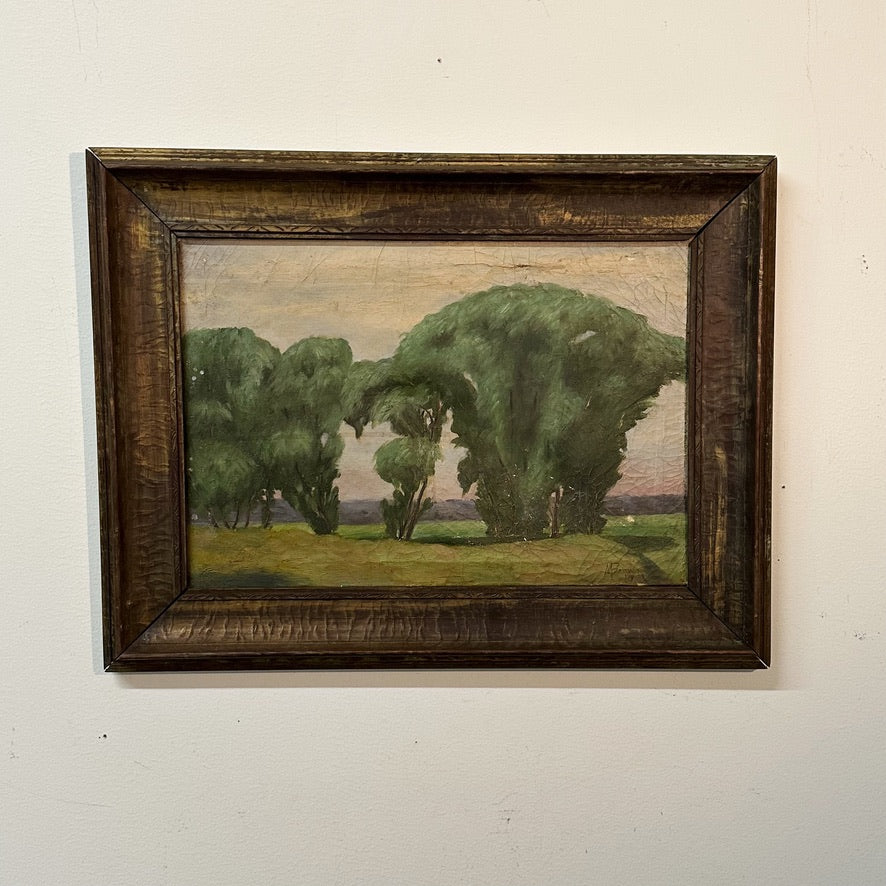 Early 1900s Tonalist Landscape Painting | 1919 | AS IS