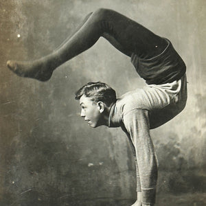 Antique Postcard of Gymnast in Pretzel Pose | Early 1900s