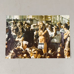 1970s Hippie Poster of Naked Anti-Vietnam Protester