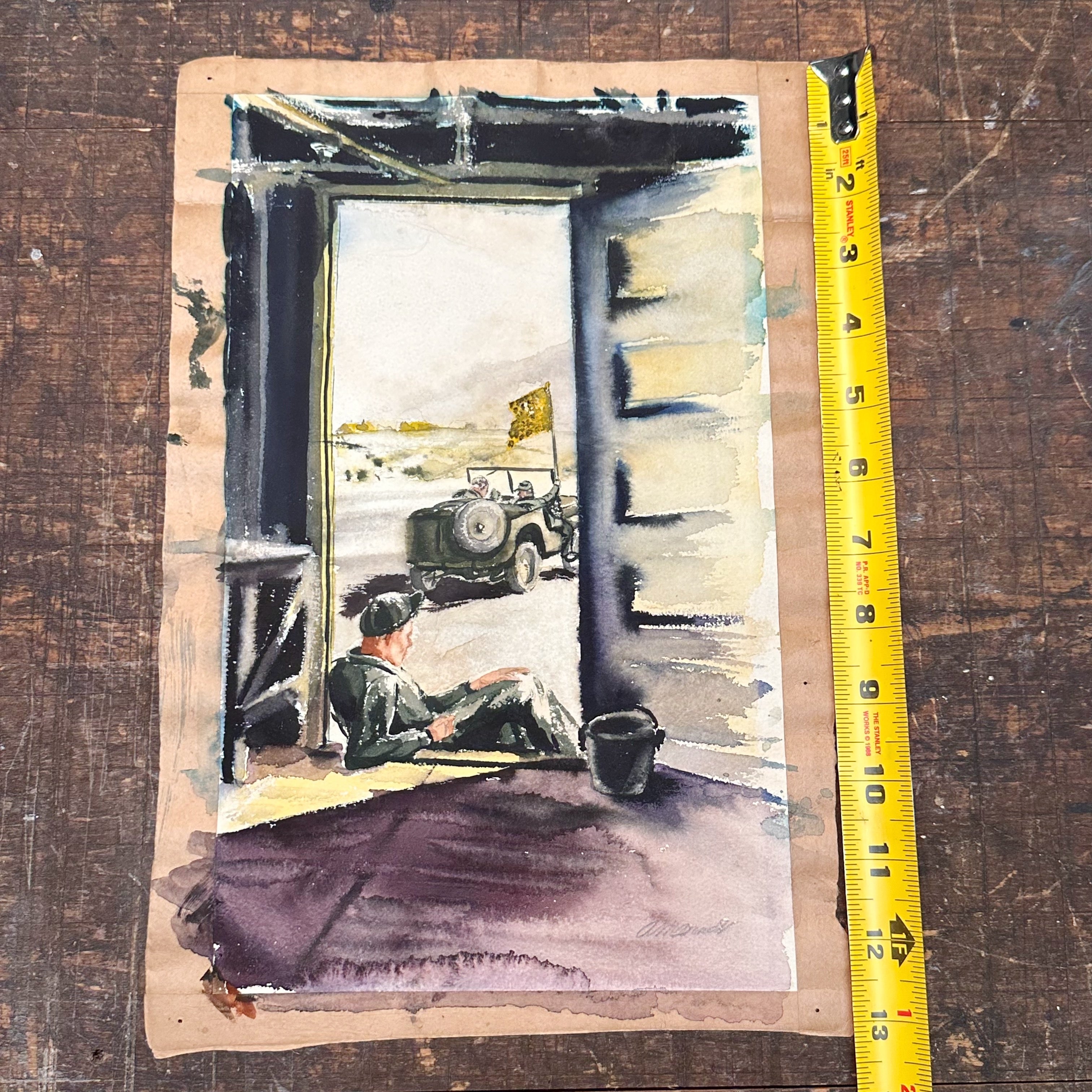 WW2 Painting of Soldier in the Sun | Cleveland Art School