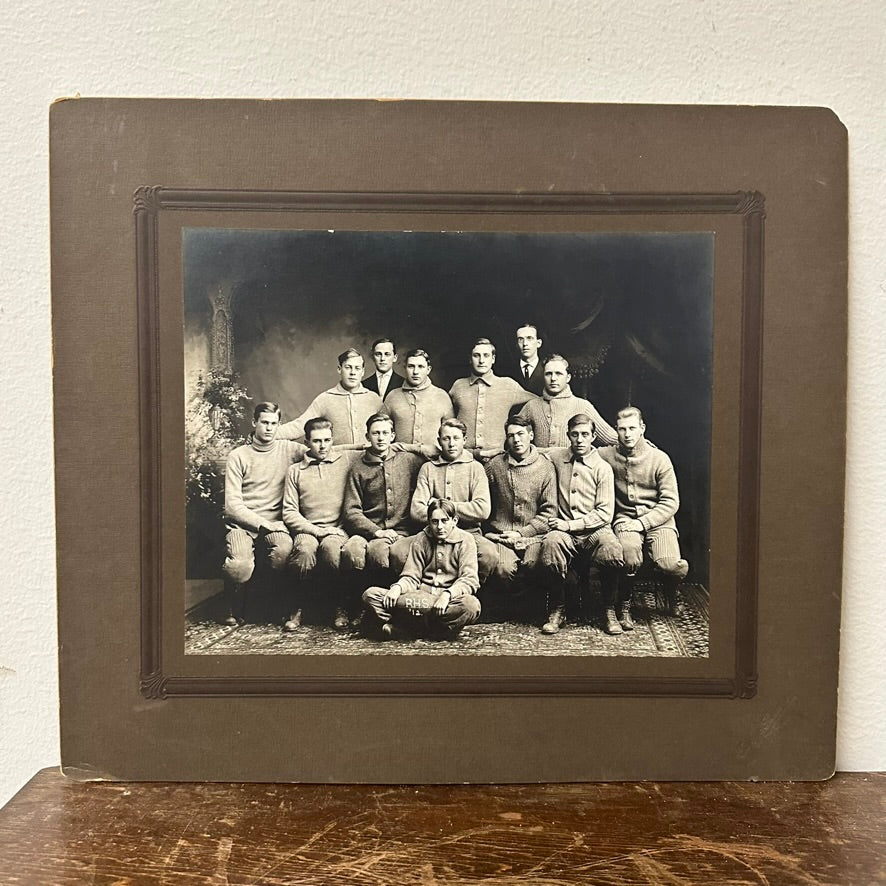 Antique Photographs of High School Football Team | Set of 4