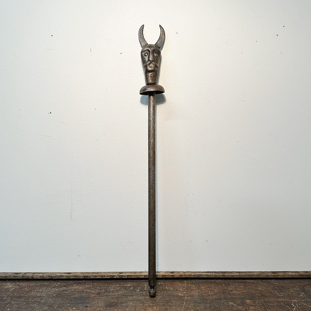 Antique Devil Scepter Staff with Embossed Figures and Finials – Mad Van ...