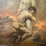 1920s Adomas Varnas Oil Painting | Attributed War Allegory