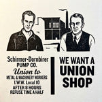 1940s IWW Printing Plate | We Want A Union Shop