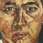 1950s Expressionist Oil Portrait Painting of Man | Midcentury