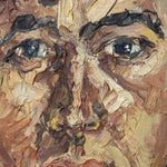 1950s Expressionist Oil Portrait Painting of Man | Midcentury