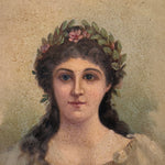 Antique Portrait of Alethea Truth Personified | Masonic Allegorical Painting | Fraternal Lodge Provenance Iowa City
