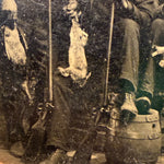 Antique Tintype Photograph of Hunting Party with Rifles and Rabbits