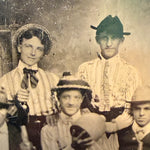Antique Tintype Photograph of Victorian Drinking Party | 1880s