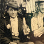 Antique Tintype Photograph of Victorian Drinking Party | 1880s