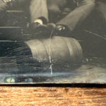 Antique Tintype Photograph of Victorian Drinking Party | 1880s
