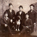Antique Cabinet Card of Dog Smoking a Pipe | Bowler Hat Men | Wonewoc Wisconsin | Hutchens Photographer, Vernacular Photography