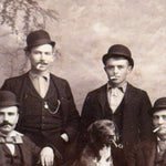 Antique Cabinet Card of Dog Smoking a Pipe | Wisconsin