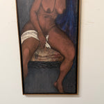 1940s Nude Painting of Seated Woman | Large African American Art