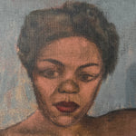 1940s Nude Painting of Seated Woman | Large African American Art
