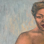 1940s Nude Painting of Seated Woman | Large African American Art